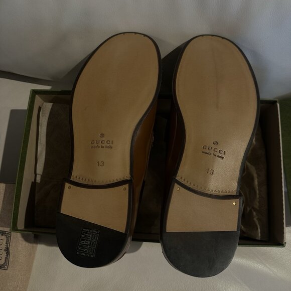 Gucci 738470 Mens Brown Leather Millennial Ribot GG Loafers 13 UK 13.5 US $850 - Picture 11 of 12